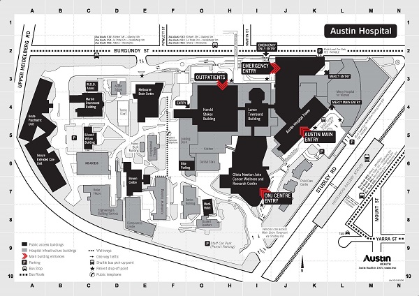 Austin Hospital Map